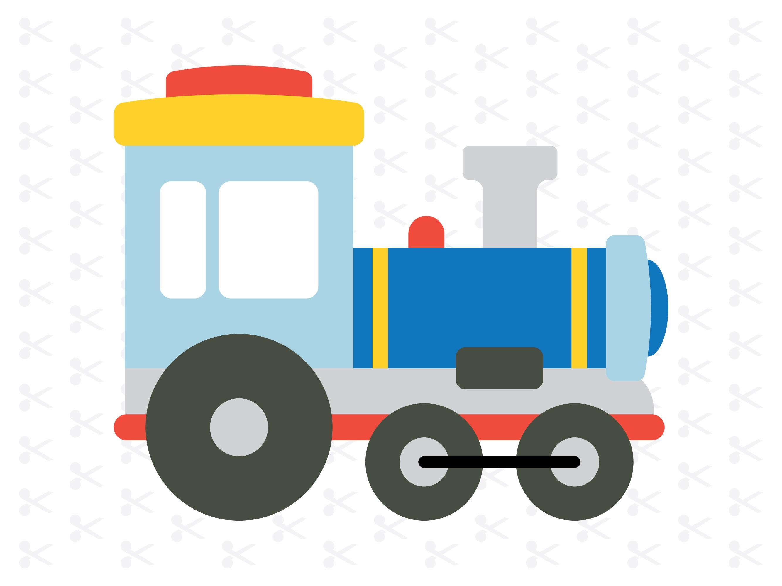 Cute Train Engine Svg Png Jpg Eps Pdf Dxf Ai / Blue Red Train ...