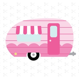 Retro Camper Svg Png Jpg Eps Pdf Ai / Vintage Travel Trailer / Shasta Camper / Happy Camper / Silueta / Cricut