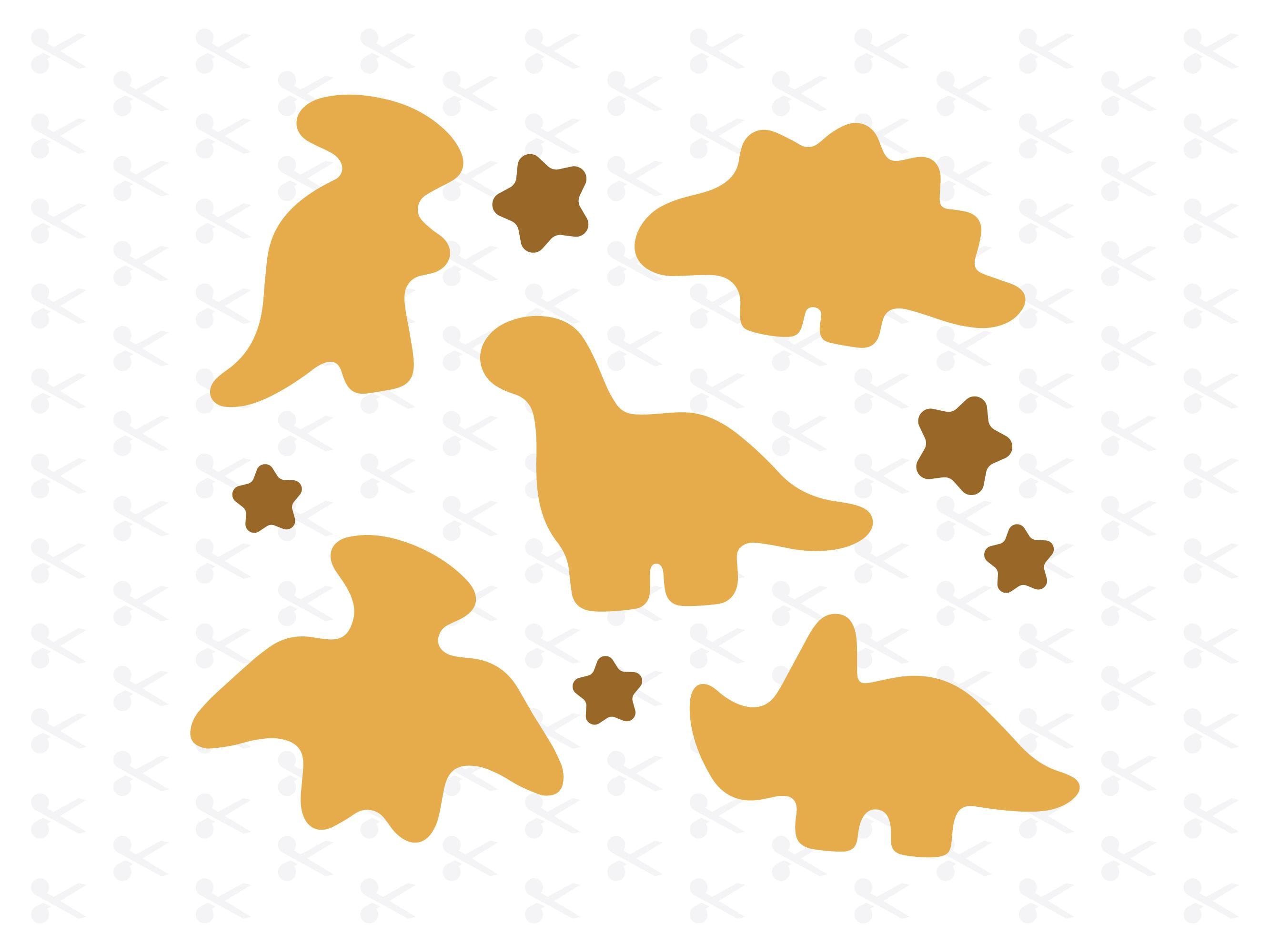 Dino Nuggets Svg Png Jpg Eps Pdf Ai Dxf / Dinosaur Chicken Nuggets / Dinosaur Shapes / Digital Download / Silhouette / Cricut