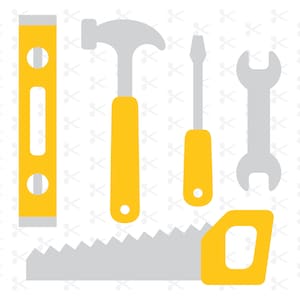 Gelaagde gereedschappen SVG / gereedschapsbundel / bouwfeest / monteur SVG / gereedschapskist / houtbewerkings-SVG / gereedschapsriem