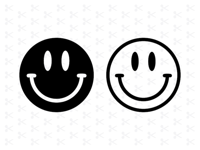 May include: Two smiley faces, one black and one white, with a simple design.