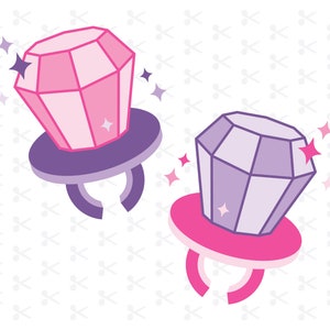 リングポップキャンディ SVG PNG Jpg Eps Pdf Ai / レイヤードカットファイル / レトロクリップアート / 90年代キャンディ / かわいい / リングポップバレンタイン / シルエット / クリカット