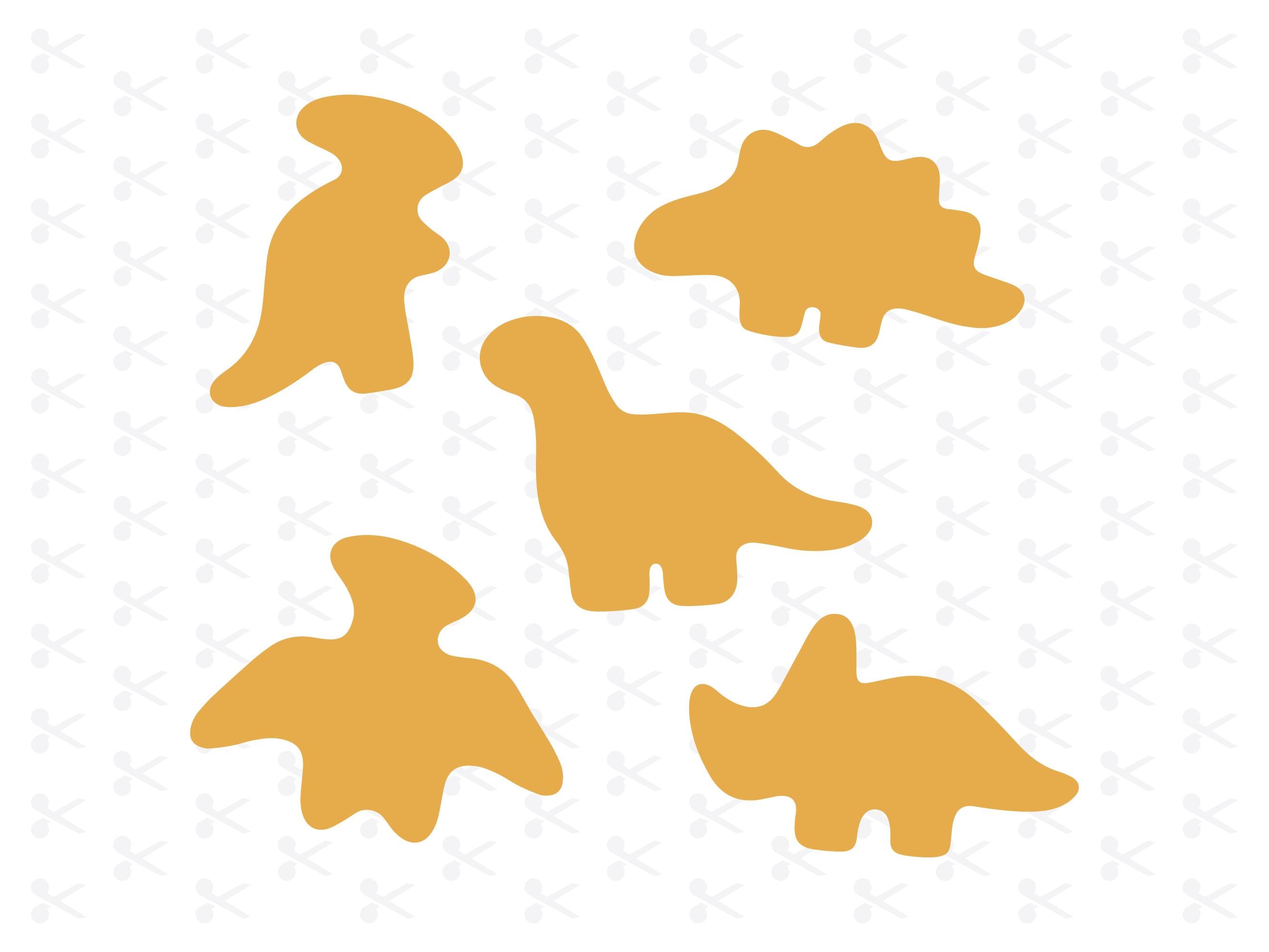Dinosaur Chicken Nuggets Svg Png Jpg Eps Pdf Ai Dxf / Dino Nuggets / Dinosaur Shapes / Digital Download / Silhouette / Cricut