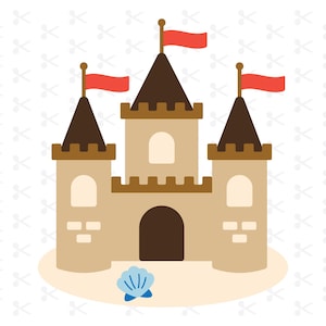Sandcastle Svg Png Jpg Eps Pdf Dxf Ai / Layered Castle / Beach Toys Sandcastle / Clipart / Digital Download / Silhouette / Cricut