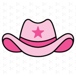 Roze cowboyhoed Svg Png Jpg Eps Pdf Ai Dxf / schattige cowgirl hoed / Cowgirl Bachelorette / digitale download / silhouet / Cricut