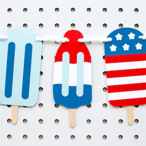 4th of July Popsicle Banner SVG / 4th of July Banner SVG / Fourth of July Popsicle Banner SVG