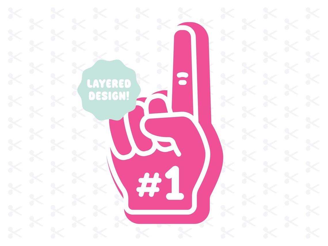 Foam Finger Svg Png Jpg Eps Pdf Ai / Cute Sports Finger / Number One ...