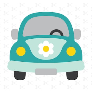 Groovy Auto geschnitten Datei / Datei png Jpg Eps Pdf Ai Dxf / Vintage Auto / Hippie Auto / Retro Auto / Layered Cut Datei / Silhouette / Cricut / Cut Datei