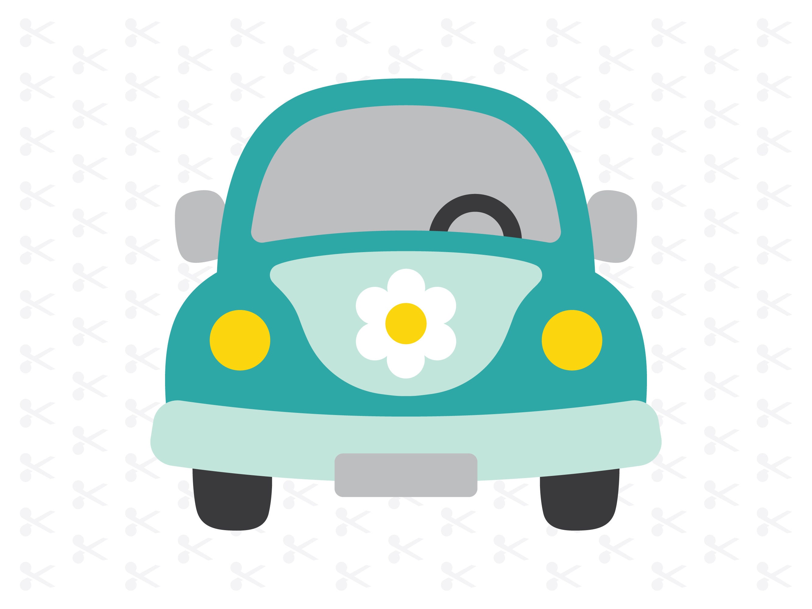Groovy Car Svg Png Jpg Eps Pdf Ai Dxf / Vintage Car / Hippie Car / Retro Car / Layered Cut File / Silhouette / Cricut / Cut File