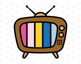 Retro TV Svg Png Jpg Eps Pdf Dxf Ai / Vintage televisie / Mid Century / ouderwets / Clipart / Digitale Download / Silhouet / Cricut