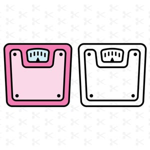 Bathroom Scale Svg Png Jpg Eps Pdf Ai / Weight Loss Scale / Weight Scale / Bathroom Scale Clipart / Digital Download / Silhouette / Cricut