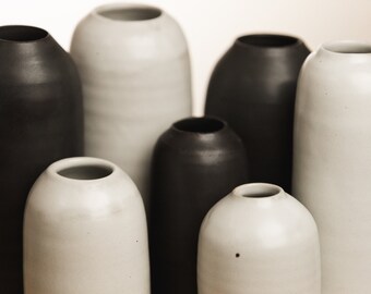 Small Ceramic Vase - Ceramic Vase - Handmade Vase - Black Vase - Wedding Centerpiece - Desi Murphy Pottery