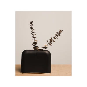 Black Mini Bud Ceramic Vase - Handmade Flower Vase - Wedding Centerpiece - Modern Minimalist Home Decor - Desi Murphy Pottery