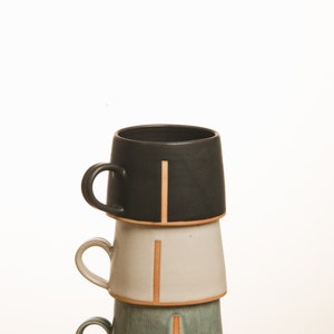 Linear Ceramic Mug Turquoise Ceramic Mug Turquoise Coffee Mug Handmade Coffee Mug Pottery Mug Ceramic Mug Gift Desi Murphy Pottery image 2