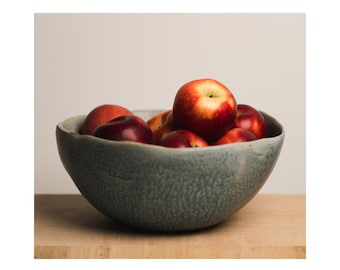 Large Ceramic Fruit Bowl - Ceramic Bowl - Handmade Bowl - Large Turquoise Bowl, Handmade Serving Bowl - Centerpiece - Desi Murphy Pottery