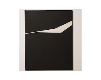 Original Modern Minimalist Painting on Canvas Minimalist Art Wall Art Geometric Modern Art Black and White Painting Wall Decor