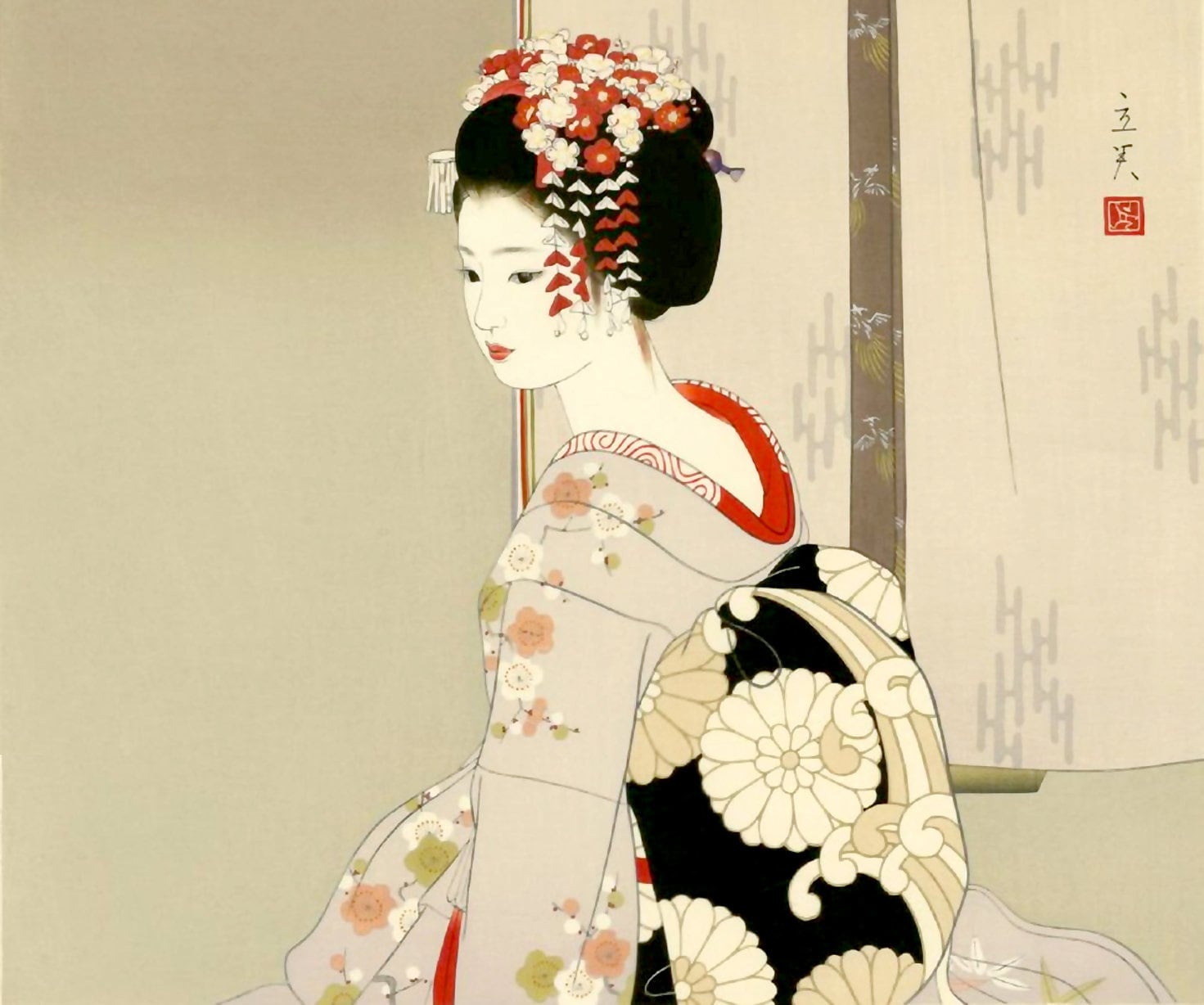 Ancient Japanese Geisha Art