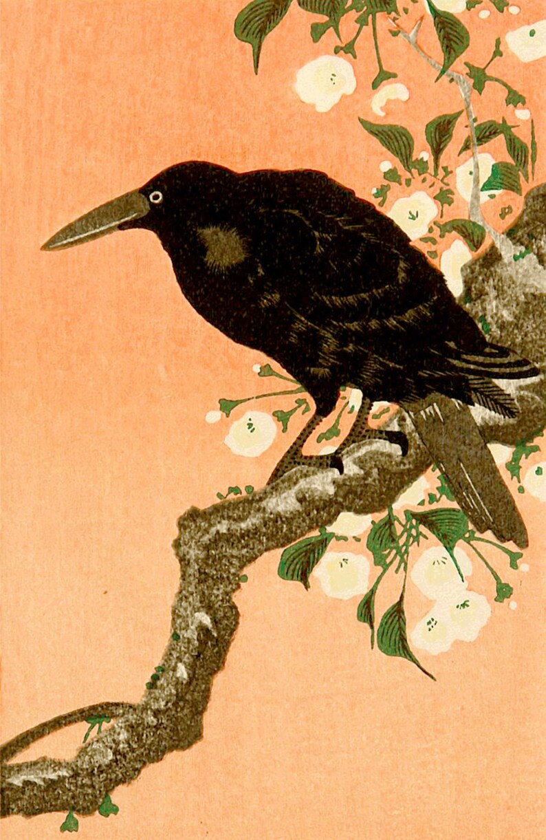 Japanese Art Crows Ravens Art Prints Art Posters Japanese - Etsy