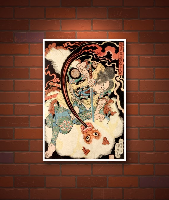 Dipinti su tela Bushido giapponese poster di guerrieri giapponesi di