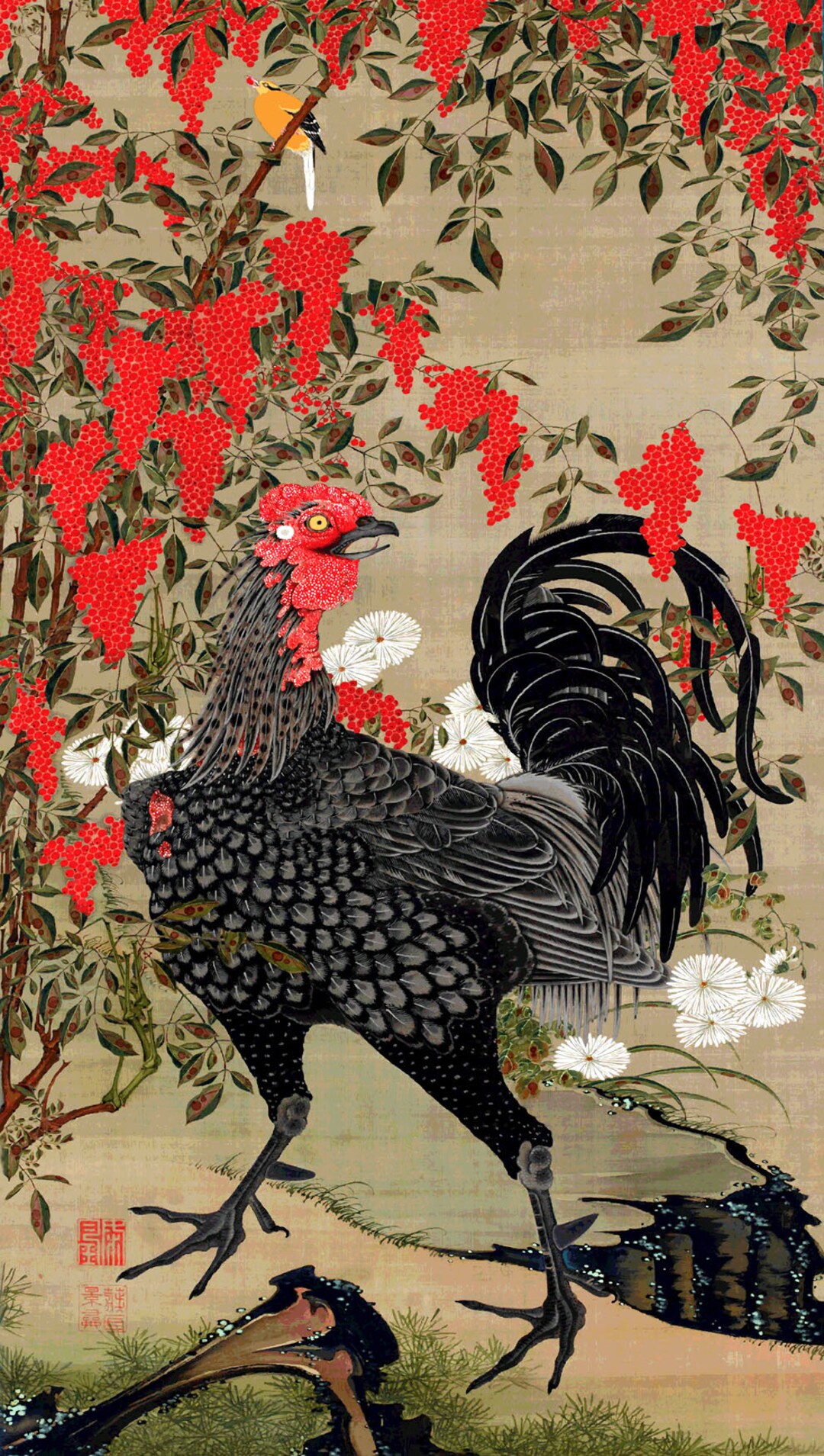 Japanese Birds and Flowers Art Prints, Nandina and Rooster Colorful Realm of Living Being Jakuchu FINE ART PRINT, Posters, Japanese Painting - Etsy Japanese Birds and Flowers Art Prints, Nandina and Rooster Colorful Realm of Living Being Jakuchu FINE ART PRINT, Posters, Japanese Painting - Etsy