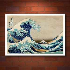 The Great Wave off Kanagawa Hokusai FINE ART PRINT, Japanese famous art prints, 36 views of Fuji, ocean landscape, japanese wall art posters image 1