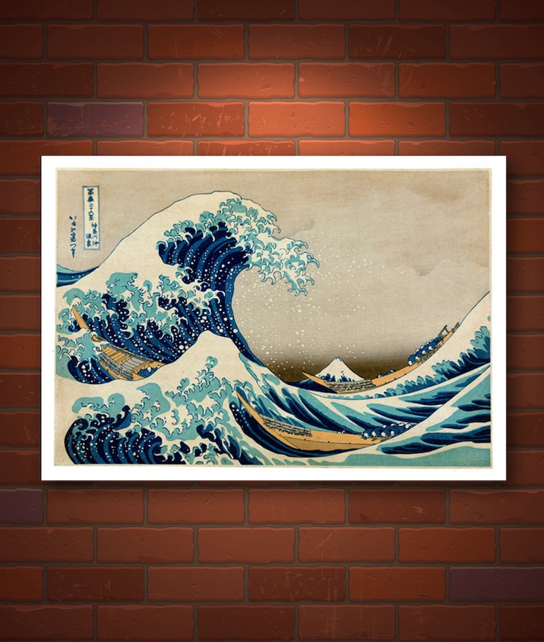 The Great Wave off Kanagawa Hokusai FINE ART PRINT, Japanese famous art prints, 36 views of Fuji, ocean landscape, japanese wall art posters image 1