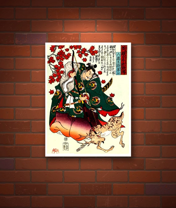 Cool Japanese Samurai Print Combat Warrior Poster Fabric 8x12 20x30 24x36 E-521 