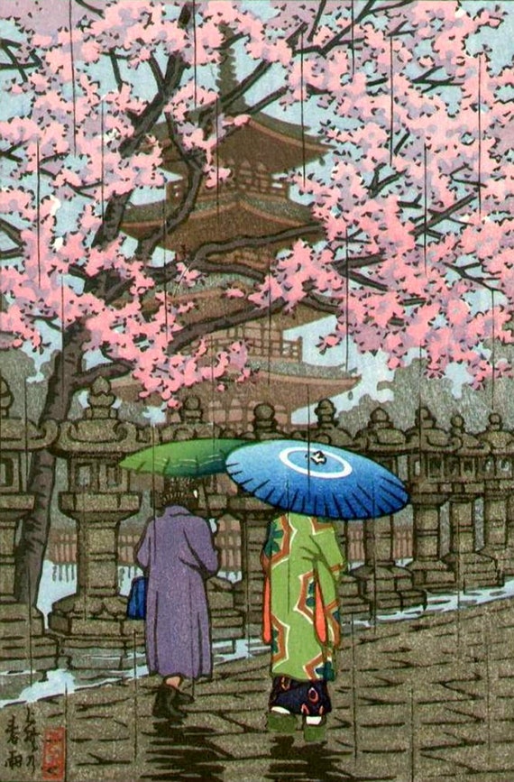 Japan in Spring - Painting a Landscape With Nicker Poster Colors For the  First Time 
