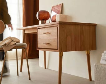 Mid Century Desk with Drawers