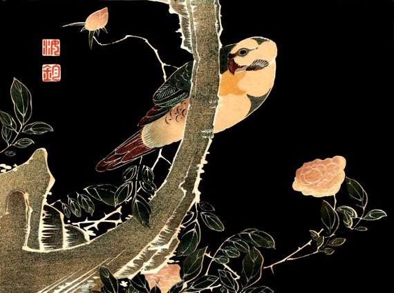 Uccelli Giapponesi Fiori Di Stampe D Arte Manifesti Etsy