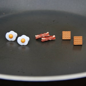 Breakfast Special: Bacon, Eggs, Pancake, or Waffle Earrings!!