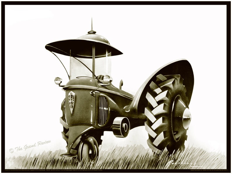 RADEBAUGH, A Great Decorative Print FFA-Future Farmers of America Legendary Futurist Imagineer Arthur Radebaugh Tractor of Tomorrow image 1