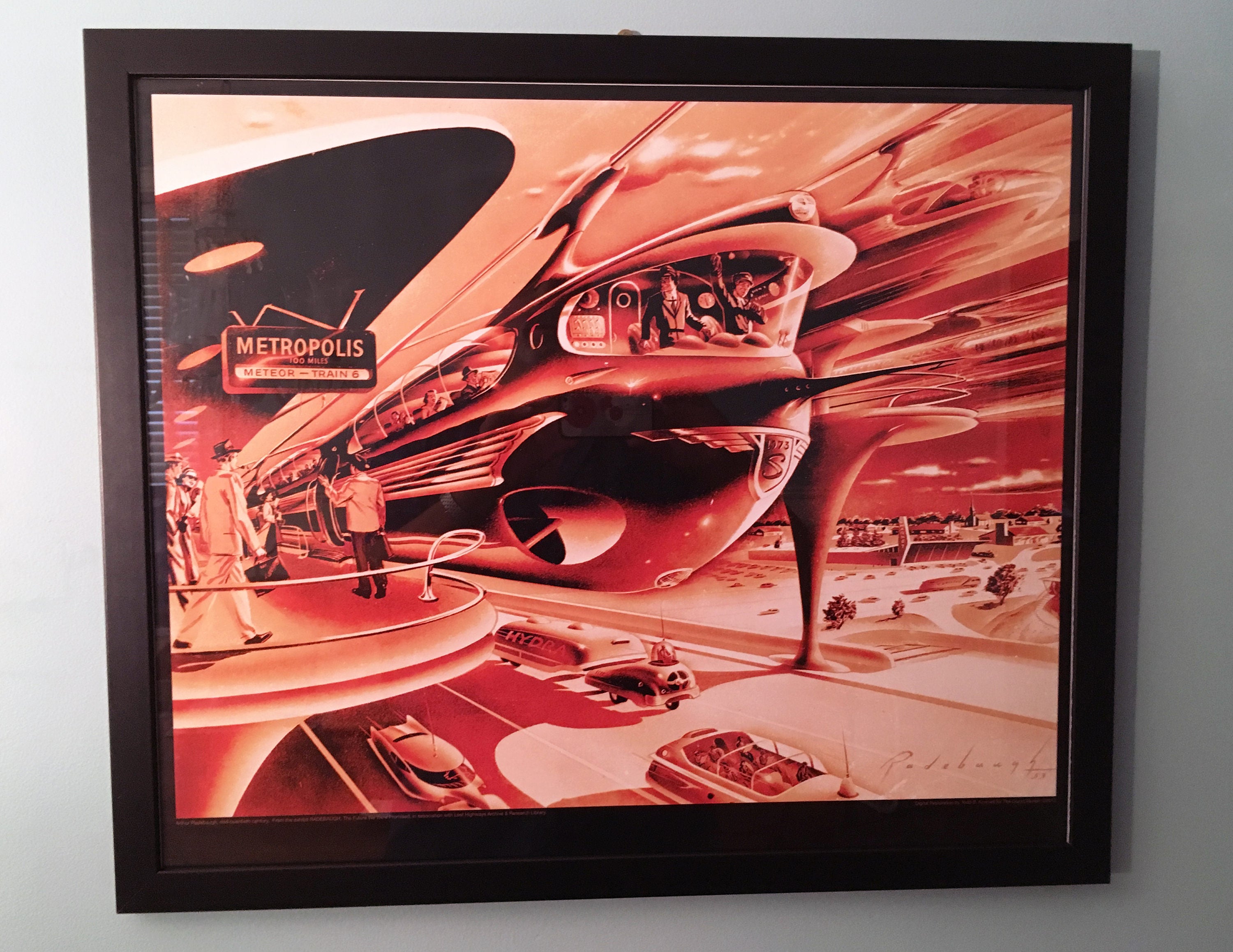RADEBAUGH - Vintage Mid Century Futurism Print - Legendary Futurist ...