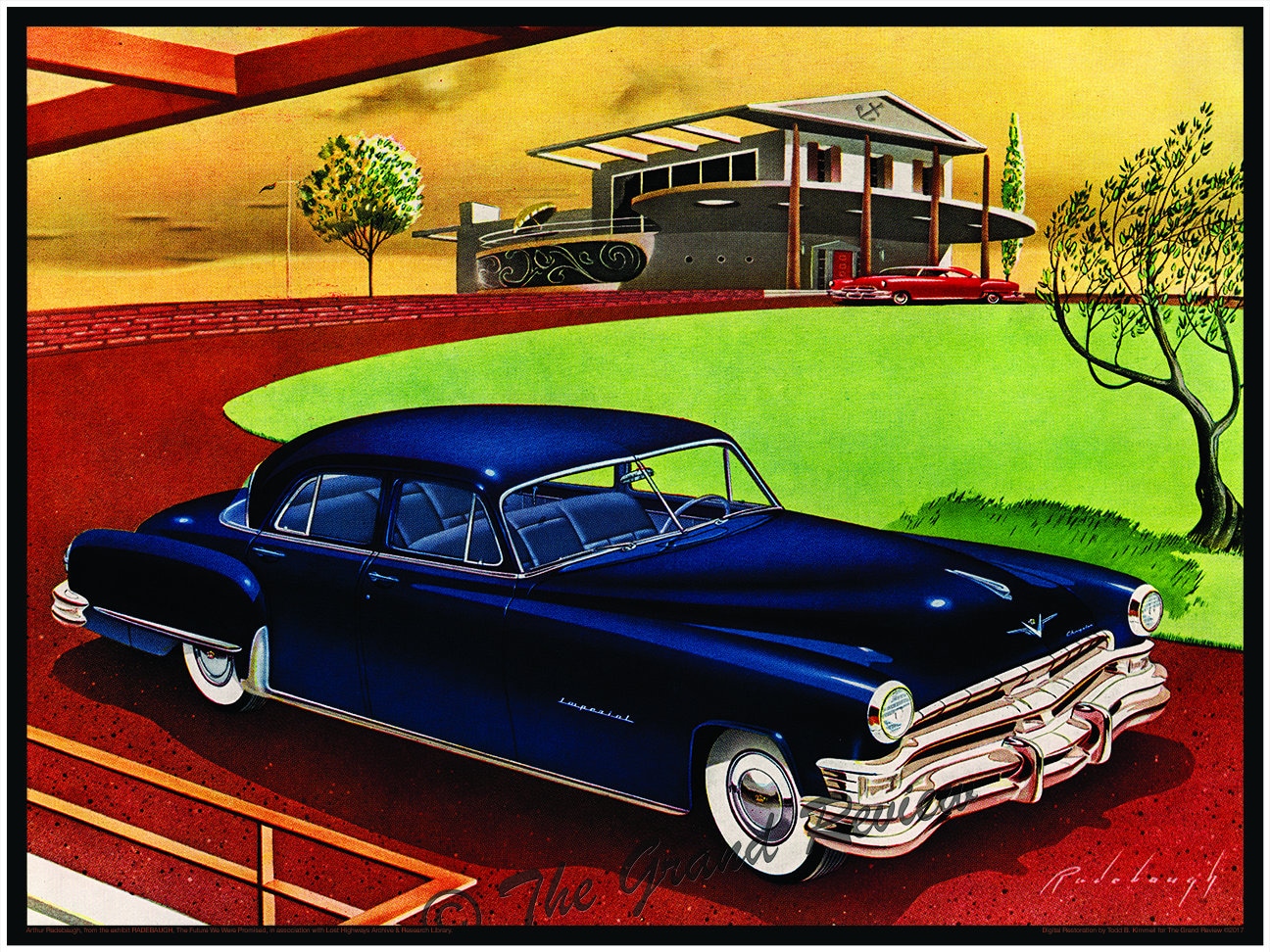RADEBAUGH - Vintage Mid Century Futurism Print - Legendary Futurist ...