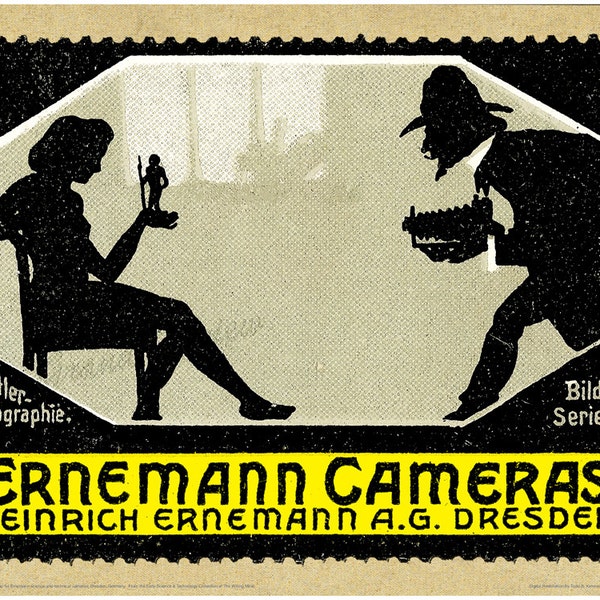 Antique German Print - Ernemann Technical Cameras - Kunstler Photographie - Artists and Models