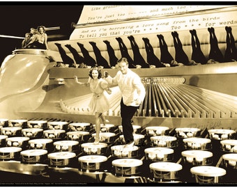 Busby Berkeley - The TYPEWRITER Dance - Too Marvelous For Words - Johnny Mercer - Large Format Print From A Studio Orginal - Legs Legs Legs