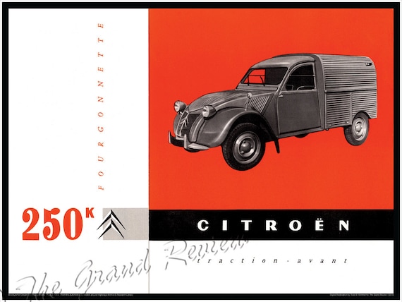 Vintage Citroen 2cv Camion Imprimer La Fourgonnette Citroen Etsy France