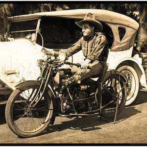 Tom Mix King Of Cowboys Large Vintage Cowboy Print Etsy