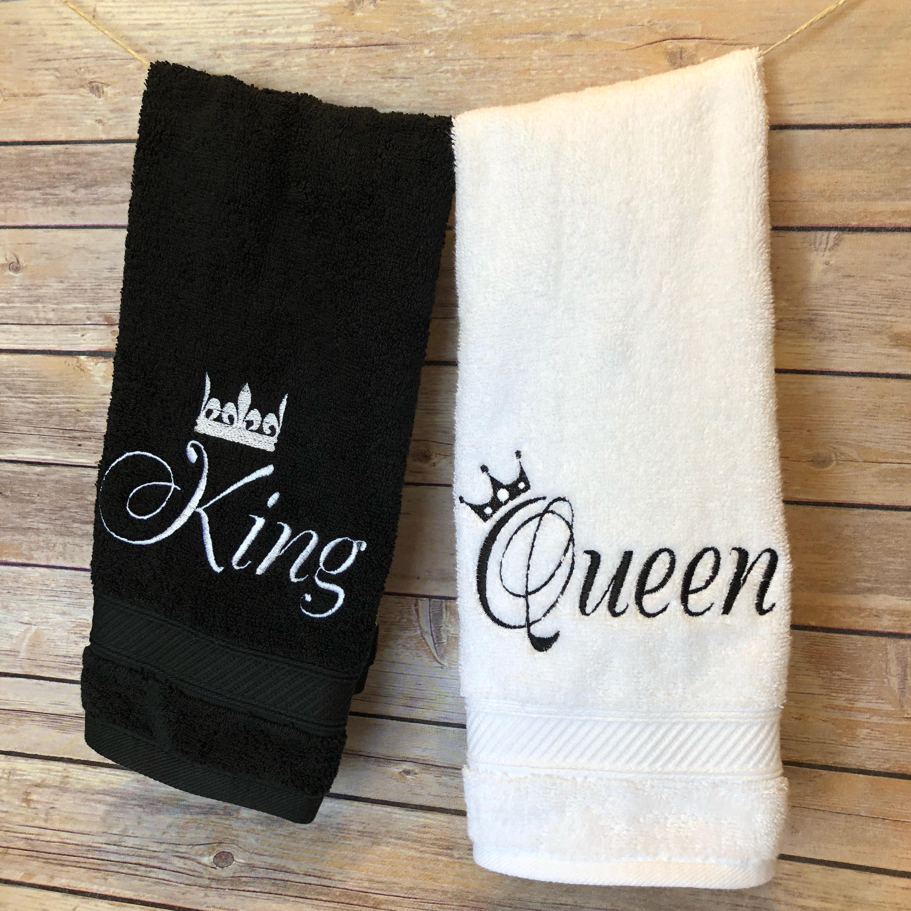 Queen Monogrammed Hand Towel Set in 2023