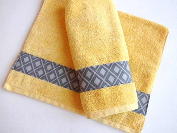 Grey And Yellow Towels
 - Yellow Towels Yellow And Grey Yellow Yellow Towels Grey Etsy