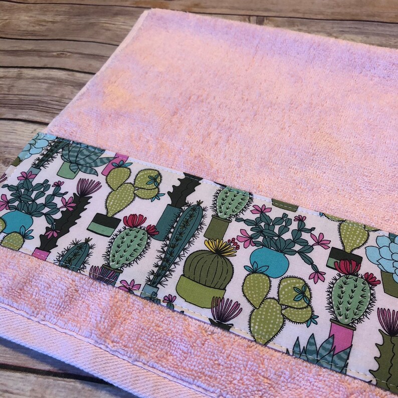 Cactus Bath Towels 6 sizes 20 colors to pick from handmade for Etsy