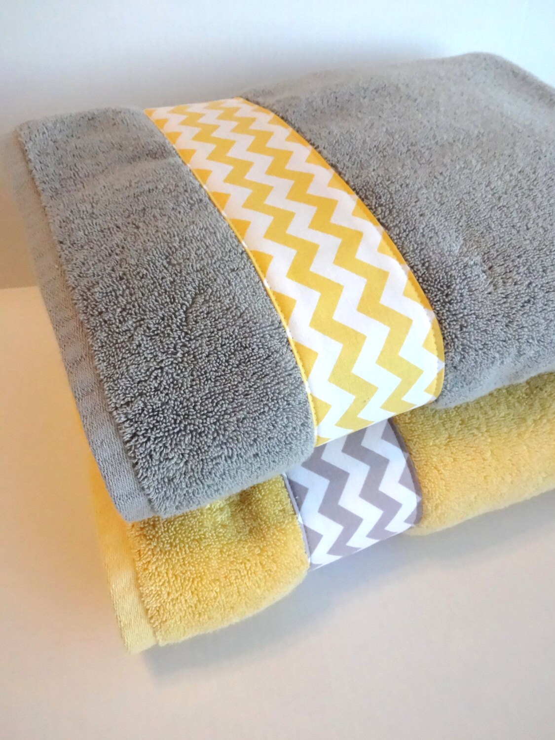 Pick Your Size Towel Yellow and Grey Towels Gray and Yellow. Etsy
