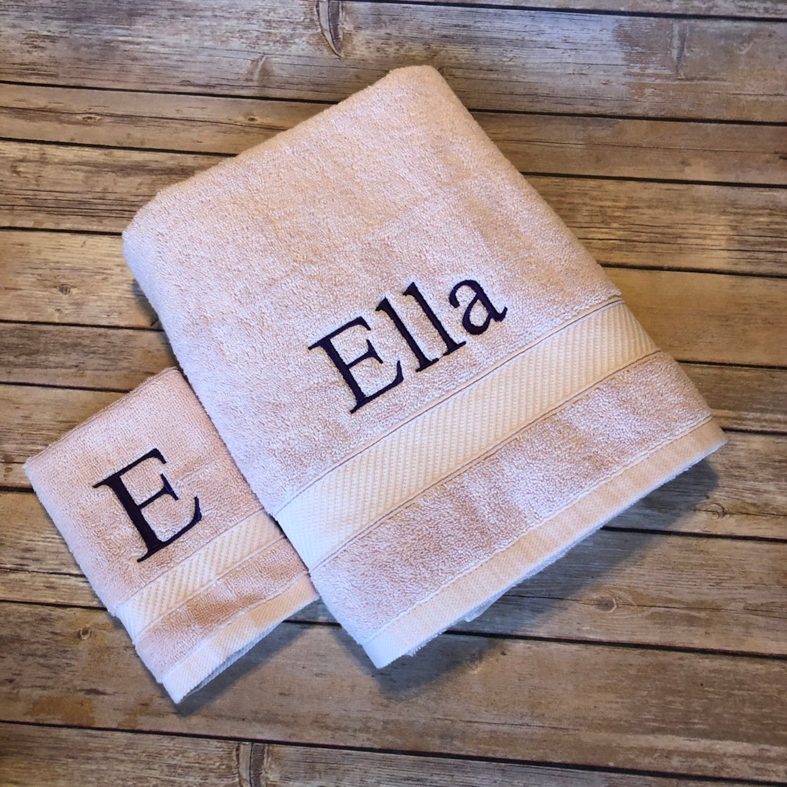 Your Name Embroidered onto Bath Towels 5 sizes and over 20 Etsy