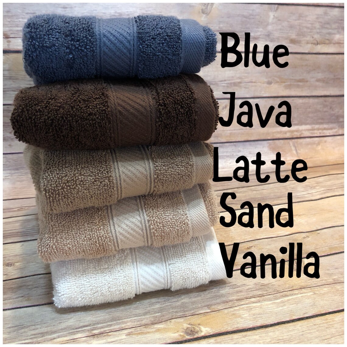 Blue Brown Towels custom towels blue bathroom brown towels Etsy