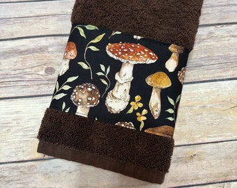 Mushroom Bath Towels 4 sizes 10 colors to pick from handmade for your bathroom by August Ave Towels