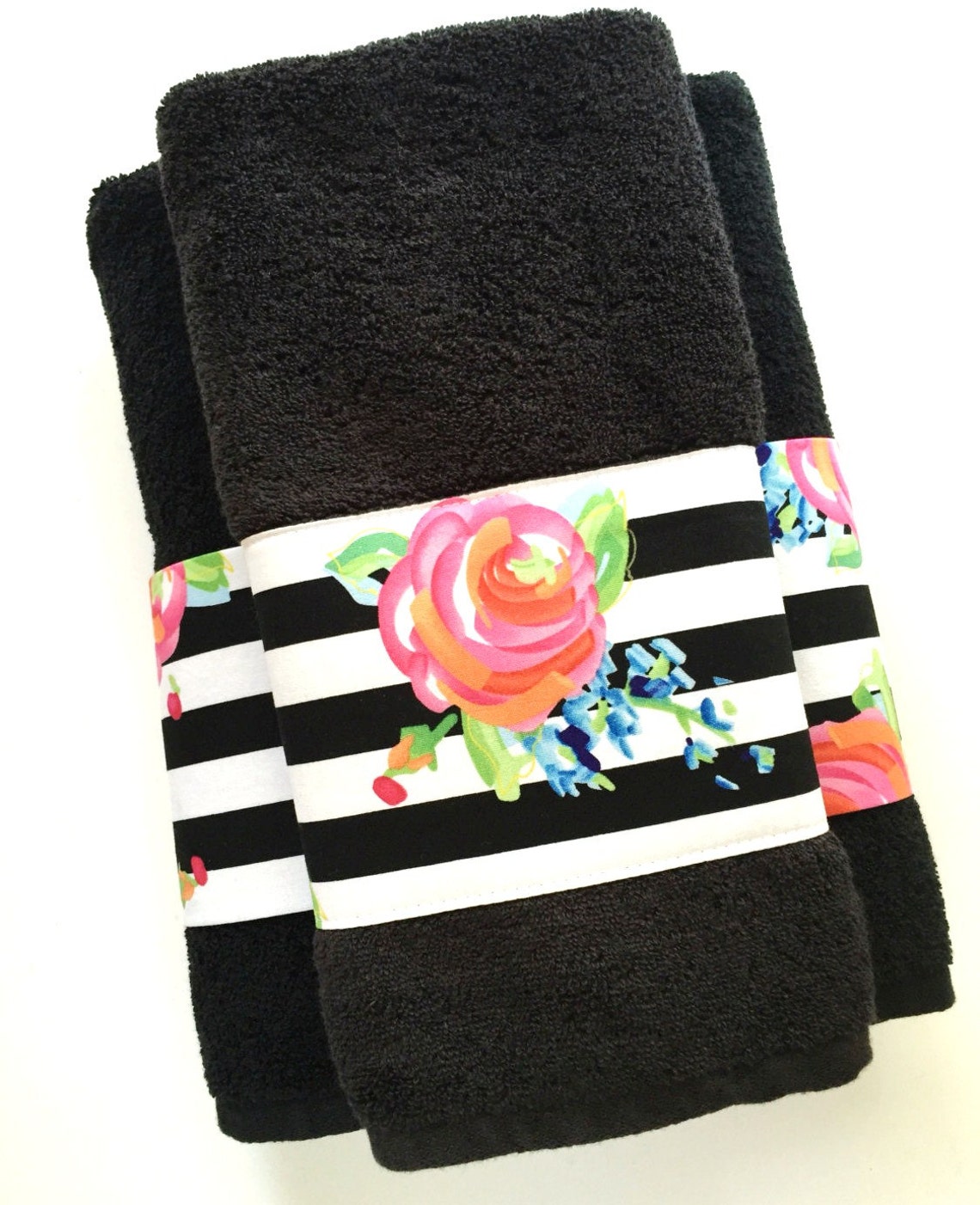 Black Towel Sold Individually Hand Towels Bath Towels Etsy