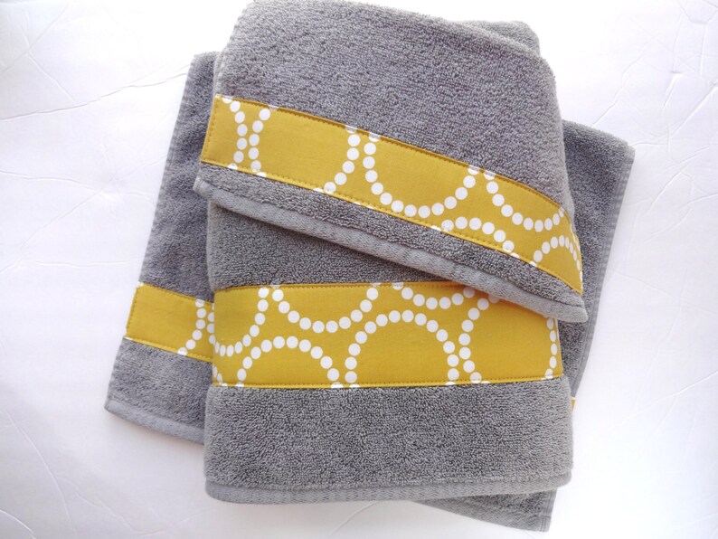 Wählen Sie Ihre Größe Handtuch gelbe und graue Handtücher | Etsy