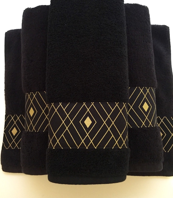 luxury black towels