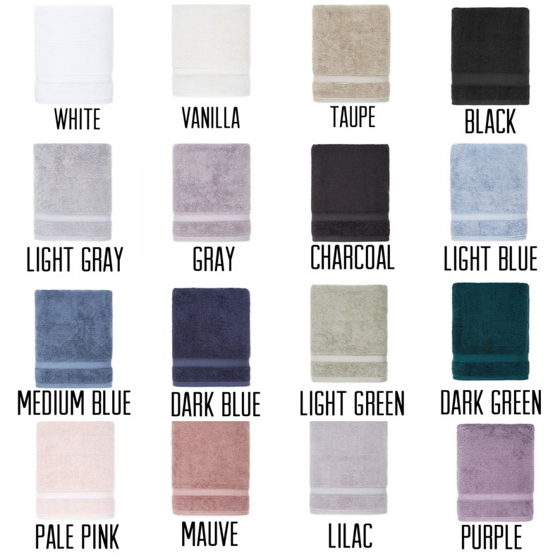 King and Queen Bathroom Towels You Pick the Towel Size and Etsy