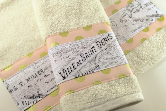 Paris Towel Pink And Gold Hand Towels Black And Pink Etsy